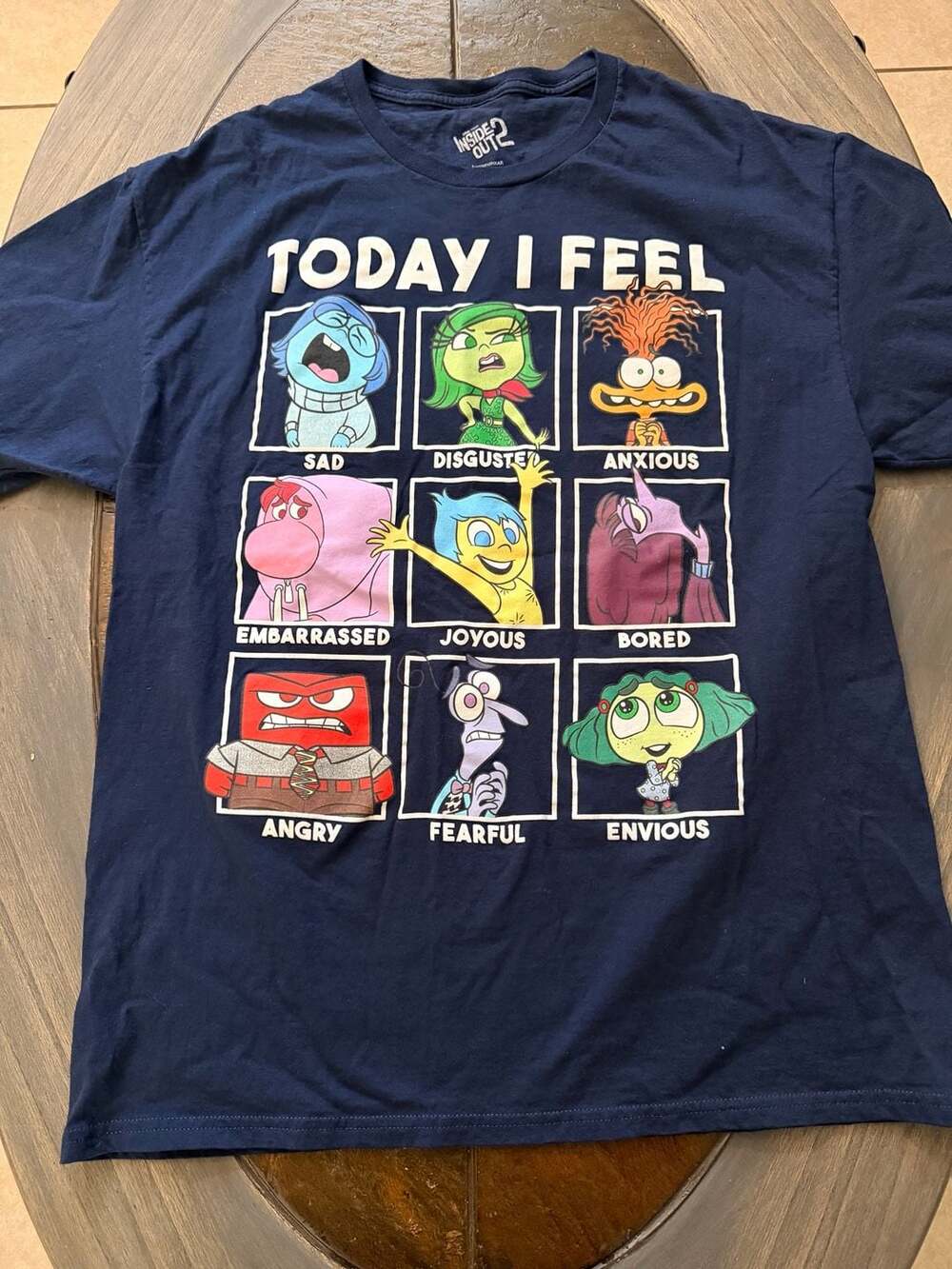Disney Pixar Inside Out 2 'Today I Feel' Character Graphic T-Shirt